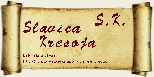 Slavica Kresoja vizit kartica